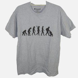 Retreez Funny New Dad Evolution of Dad Fathers Day T-Shirt Cotton Size Large